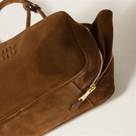 suede miu miu bag|Cocoa Brown Suede Beau Bag .